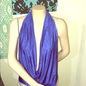Arden B. Royal Blue Halter Top